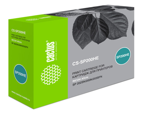 Картридж лазерный Cactus CS-SP200HE 407262 для Ricoh SP 202SN/200N/203SFN (2600 стр.) Картридж лазерный Cactus CS-SP200HE 407262 для Ricoh SP 202SN/200N/203SFN (2600 стр.)