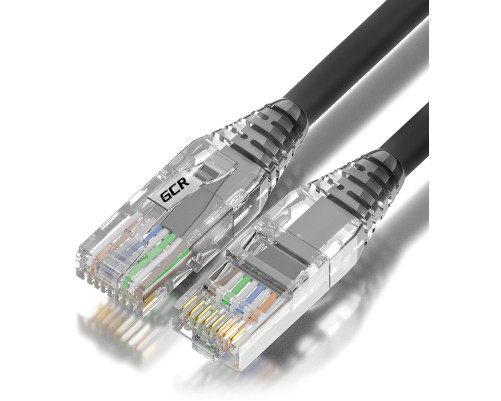 Патч-корд сборный 1м  LSZH UTP кат.5e, черный, 24 AWG,GCR-52631