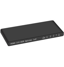 Разветвитель HDMI v2.0, 1x2, 4Kx2K 60Hz / 1080p / 3D, 4:4:4, ультратонкий корпус, серия Greenline, GL-VK2