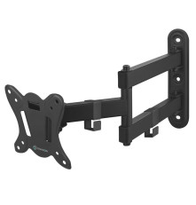 Кронштейн ONKRON NP15 BLACK, 10-32'' макс 100*100 мм, 2 колена, наклон -+ 8°, поворот: 180°, от стены 65-408 мм, макс вес 25кг, черный