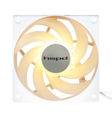 Вентилятор для корпуса HSPD M1 White (120x120x25mm, 4-pin PWM, ARGB, 57.56CFM, 26.86dBA, 1600RPM, White)