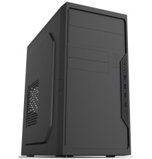 Корпус с блоком питания 450Вт./ Foxline FL-733R-FZ450R-U32C-PH mATX case, black, w/PSU 450W 12cm, w/2xUSB2.0, w/2xUSB3.0, w/1xType-C (USB2.0), w/2xcombo audio, w/pwr cord, w/o FAN