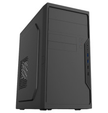 Корпус 450 Вт Foxline FL-733R-FZ450R-U32H-NRPmATX, black, wPSU 450W 12cm, w2xUSB2.0, w2xUSB3.0, wP-lock, wE-lock support, wrear LED lighting button,wtop handle, wpwr cord, wo FAN