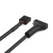 Адаптер USB 2.0/19 pin USB 3.0, 0.15 м, черный