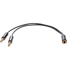 Кабель-адаптер  2*3.5ST(M)/3.5 ST(F), 0.2м, Telecom PRO <TAV205M-0.2M>