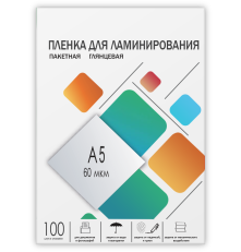 Пленка для ламинирования A5, 154х216 (60 мкм) глянцевая 100шт, ГЕЛЕОС [LPA5-60]