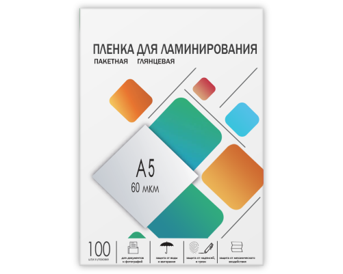 Пленка для ламинирования A5, 154х216 (60 мкм) глянцевая 100шт, ГЕЛЕОС [LPA5-60]