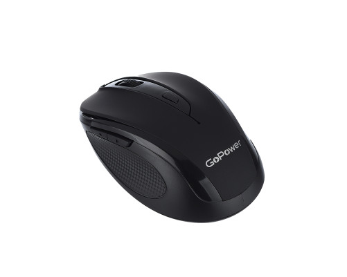 Мышь беспроводная GoPower GPM03, 6 кнопок, 1200 dpi, USB, бесшумная, Soft-Touch черный Мышь беспроводная GoPower GPM03, 6 кнопок, 1200 dpi, USB, бесшумная, Soft-Touch черный