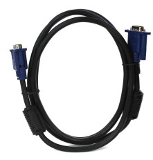 Кабель SVGA (15M-15M), 1.8 м, ферритовые фильтры, черный, VCOM <vvg6448-1.8m>
