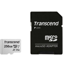 Карта памяти microSD Transcend 256GB Class 10, UHS-I, U3 A1 с адаптером
