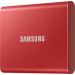 Внешний накопитель SSD Samsung T7, 2TB, USB 3.2 Gen2, красный