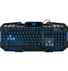 Клавиатура проводная игровая Defender Doom Keeper GK-100DL RU, трехцветная, 19 Anti-Ghost, черный