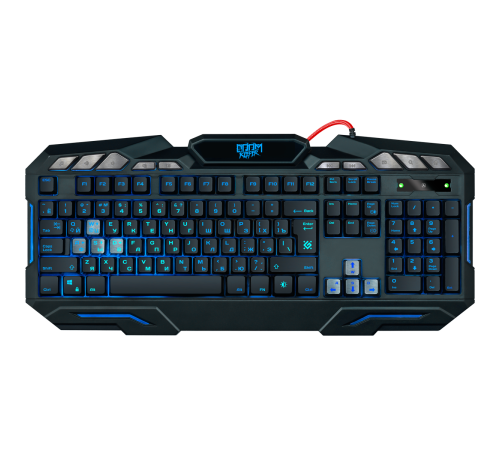 Клавиатура проводная игровая Defender Doom Keeper GK-100DL RU, трехцветная, 19 Anti-Ghost, черный