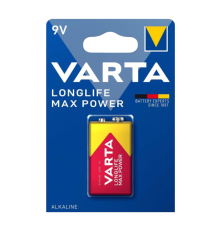 Элемент питания Varta LONGLIFE MAX POWER (MAX TECH) Крона 6LR61 BL1 Alkaline 9V (4722) 