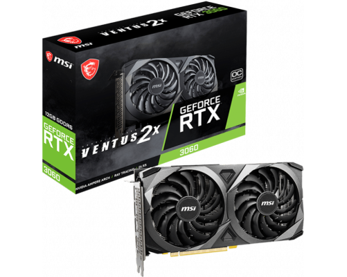 Видеокарта MSI GeForce RTX 3060 VENTUS 2X 12G OC 12GB, GDDR6/192-bit Видеокарта MSI GeForce RTX 3060 VENTUS 2X 12G OC 12GB, GDDR6/192-bit