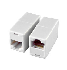 Соединитель телефонного кабеля RJ-11 6p4c, белый, GA-RJ11-PR