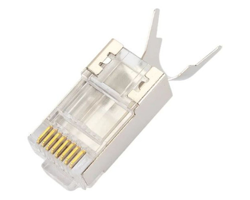 Коннектор Vention RJ45 (8p8c), FTP cat. 7, под витую пару (10шт.) Коннектор Vention RJ45 (8p8c), FTP cat. 7, под витую пару (10шт.)