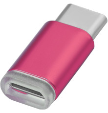 Переходник USB TypeC -micro USB 2.0, M/F, Greenconnect, розовый, GCR-UC3U2MF-R