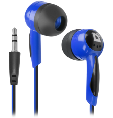 Наушники внутриканальные Defender Basic 604 черный + голубой