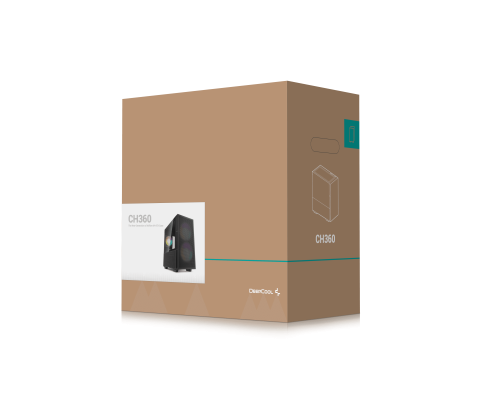 Корпус ПК без блока питания/ Deepcool Case CH360 Digital, 1xUSB3.0, 1xType-C, 2x140ARGB fan, 1x120ARGB fan, mATX, Digital display, Black Корпус ПК без блока питания/ Deepcool Case CH360 Digital, 1xUSB3.0, 1xType-C, 2x140ARGB fan, 1x120ARGB fan, mATX, Digital display, Black