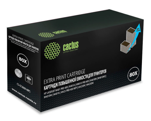 Картридж лазерный Cactus CS-CF280X-MPS CF280XX для HP LJ Pro 400/M401/M425, черный (13000 стр.) Картридж лазерный Cactus CS-CF280X-MPS CF280XX для HP LJ Pro 400/M401/M425, черный (13000 стр.)