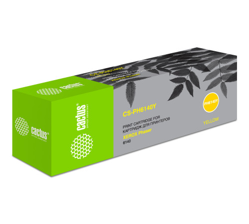 Картридж Cactus CS-PH6140Y 106R01483 для Xerox Phaser 6140 желтый (2000 стр.)