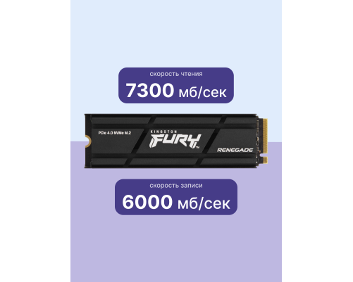Твердотельный накопитель Kingston Fury Renegade, 1TB, M.2(22x80mm) Твердотельный накопитель Kingston Fury Renegade, 1TB, M.2(22x80mm)