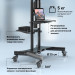 Мобильная МОТОРИЗОВАННАЯ стойка ONKRON на 1 ТВ TS1881 Elift BLACK