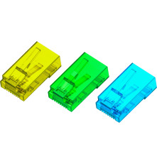 Коннектор цветной RJ-45 cat.5e UTP Male, 8p8c 15 шт (3 цвета по 5 шт), GCR-51802