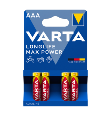 Элемент питания Varta LONGLIFE MAX POWER (MAX TECH) LR03 AAA BL4 Alkaline 1.5V (4703) 