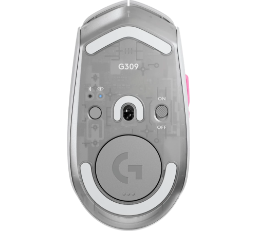 Мышь беспроводная игровая Logitech G309 LIGHTSPEED Ayaka Special Edition, белый/серый/розовый