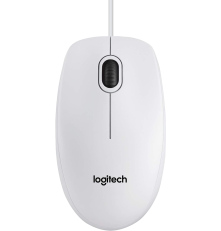 Мышь проводная Logitech B100, USB, 1000dpi, White