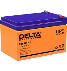 Аккумулятор свинцово-кислотный DELTA HR 12-15, 12В/15Ач