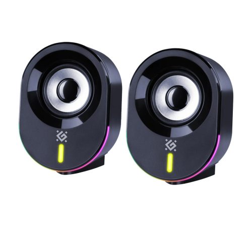 Акустическая система 2.0 Defender Solar 8, 10Вт, BT, Light, питание от USB, черный