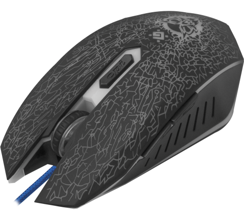 Мышь проводная игровая Defender Shock GM-110L, 6 кнопок, 800-3200 dpi, черный