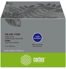 Этикетки Cactus CS-LW-11354,57x32 мм, черный/белый, 1000 шт/рулон