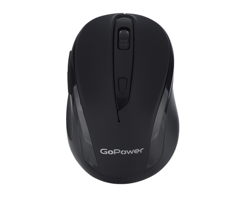Мышь беспроводная GoPower GPM03, 6 кнопок, 1200 dpi, USB, бесшумная, Soft-Touch черный Мышь беспроводная GoPower GPM03, 6 кнопок, 1200 dpi, USB, бесшумная, Soft-Touch черный