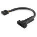 Адаптер USB 2.0/19 pin USB 3.0, 0.15 м, черный