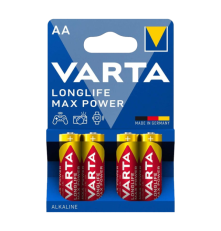 Элемент питания Varta LONGLIFE MAX POWER (MAX TECH) LR6 AA BL4 Alkaline 1.5V (4706) 