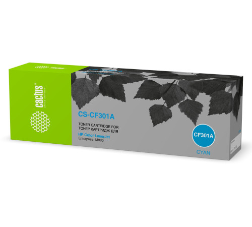 Картридж Cactus CS-CF301A CF301A для HP CLJ Ent M880, голубой (32000 стр.)
