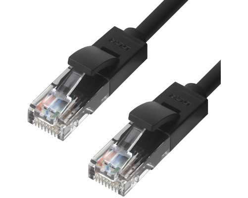 Патч-корд прямой UTP кат.5e, 15 м, черный, 24 AWG, GCR-LNC06-15.0m
