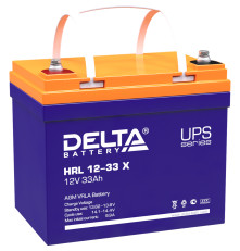 Аккумулятор свинцово-кислотный DELTA HRL 12-33 X, 12В/33Ач
