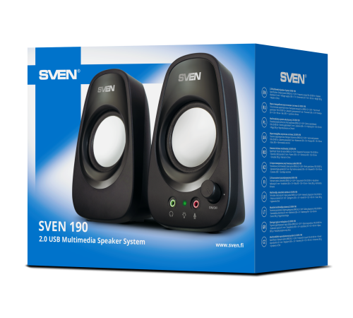 Акустическая система 2.0 SVEN 190, 6 Вт, питание USB, черный