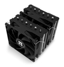 Вентилятор для процессора Thermalright Peerless Assassin 120 SE Black (4-pin PWM, 155mm, Ni/Cu, 6x6mm, 2x120mm, 66.17CFM, 25.6dBA, 1550RPM, S: 1200, 1700, 1851, 115X, AM4, AM5, silver, black)