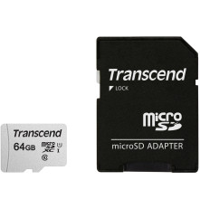 Карта памяти microSD Transcend 64GB Class 10 UHS-I U1 R95 с адаптером