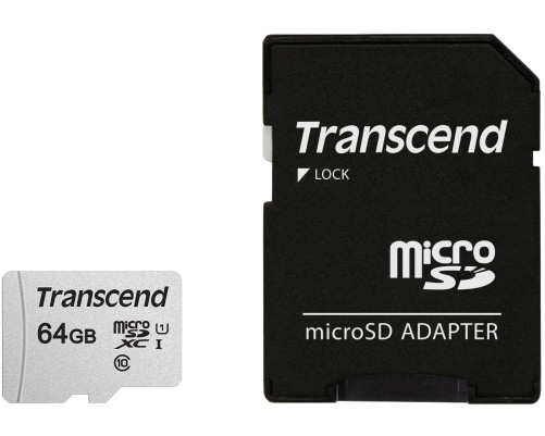 Карта памяти microSD Transcend 64GB Class 10 UHS-I U1 R95 с адаптером Карта памяти microSD Transcend 64GB Class 10 UHS-I U1 R95 с адаптером