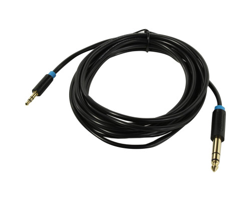 Кабель Vention Jack 6,5 mm M/ 3,5 M, 3 м, черный Кабель Vention Jack 6,5 mm M/ 3,5 M, 3 м, черный