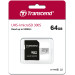 Карта памяти microSD Transcend 64GB Class 10 UHS-I U1 R95 с адаптером