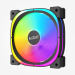 Вентилятор для корпуса PCCooler EF120 ARGB BK (120x120x25mm, 4-pin PWM, ARGB, 37.98CFM, 25.7dBA, 1500RPM, Black)