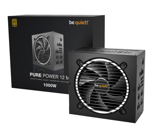 Блоки питания 1000 Вт be quiet! PURE POWER 12 M, черный
